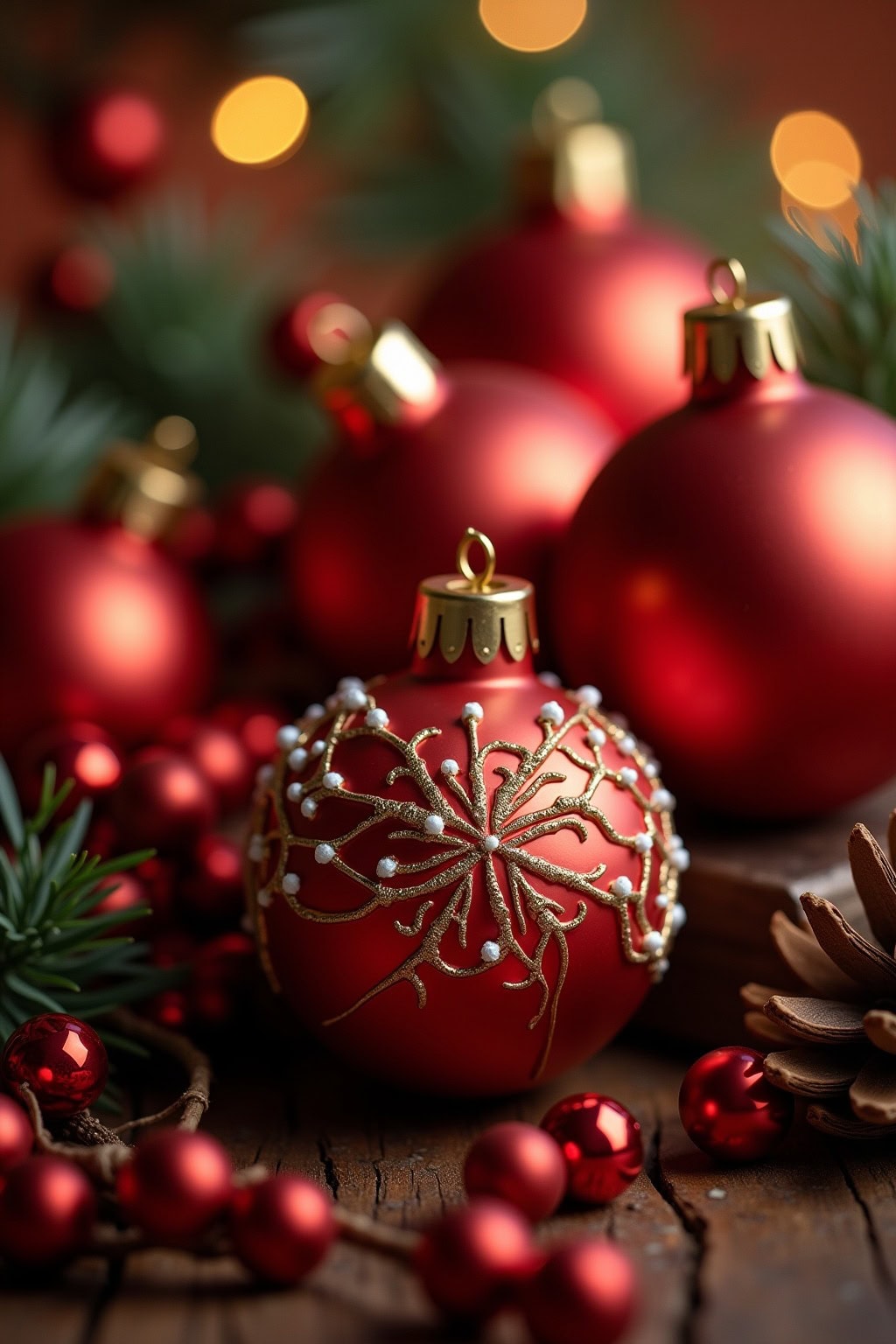 Christbaumkugeln Rot Festliches – Hintergründe und Details