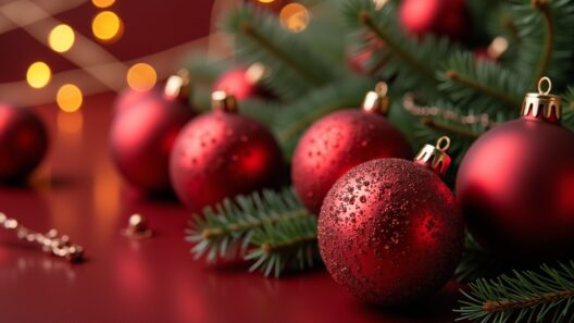 Christbaumkugeln rot-Titel