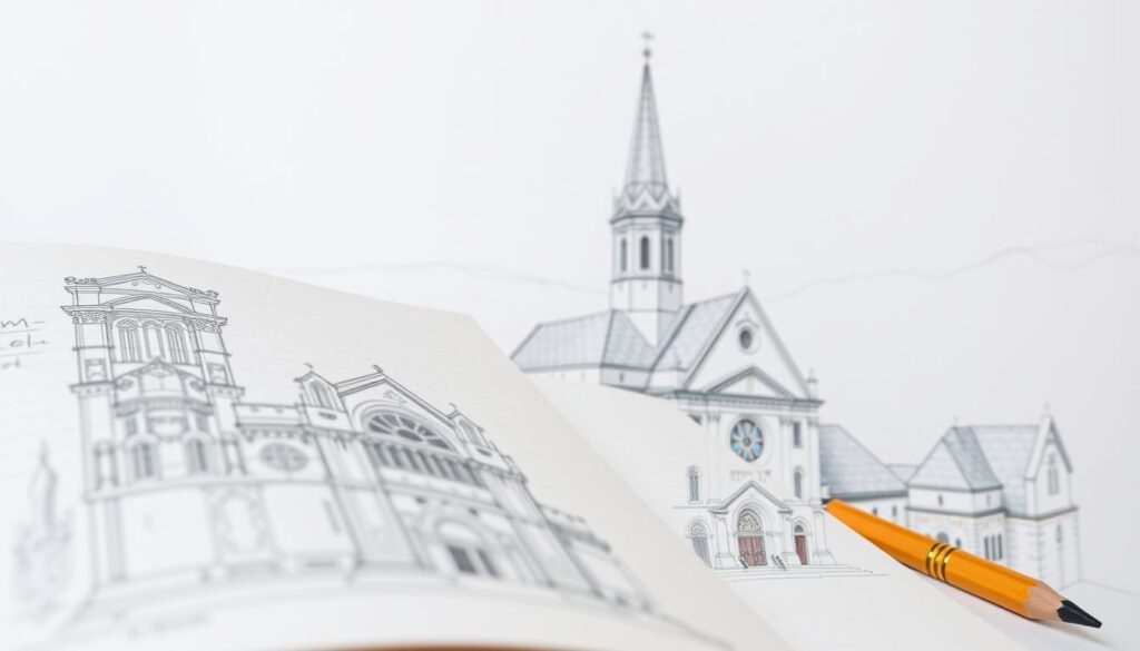 Historische Altstadt mit Kirche, Architektur und gotischer Turm in der Altstadt.