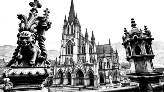 Historische Altstadt mit beeindruckender gotischer Kirche in der Schweiz.