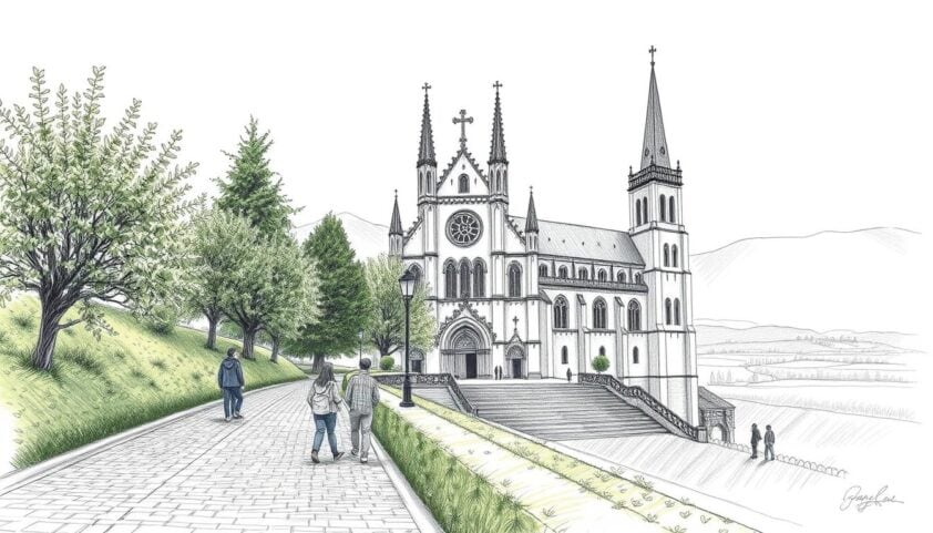 Altstadt mit der berühmten Kirche, Dank ihrer beeindruckenden Architektur und malerischer Umgebung.