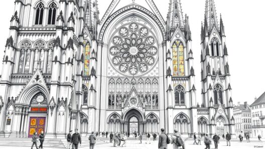 Historische Altstadt und ikonische Kirche, beeindruckende gotische Architektur, Sehenswürdigkeit, Touristenattraktion in Deutschland.