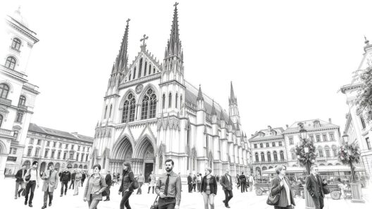 Stadtrundgang im historischen Stadtkern mit gotischer Kirche und mittelalterlicher Architektur.