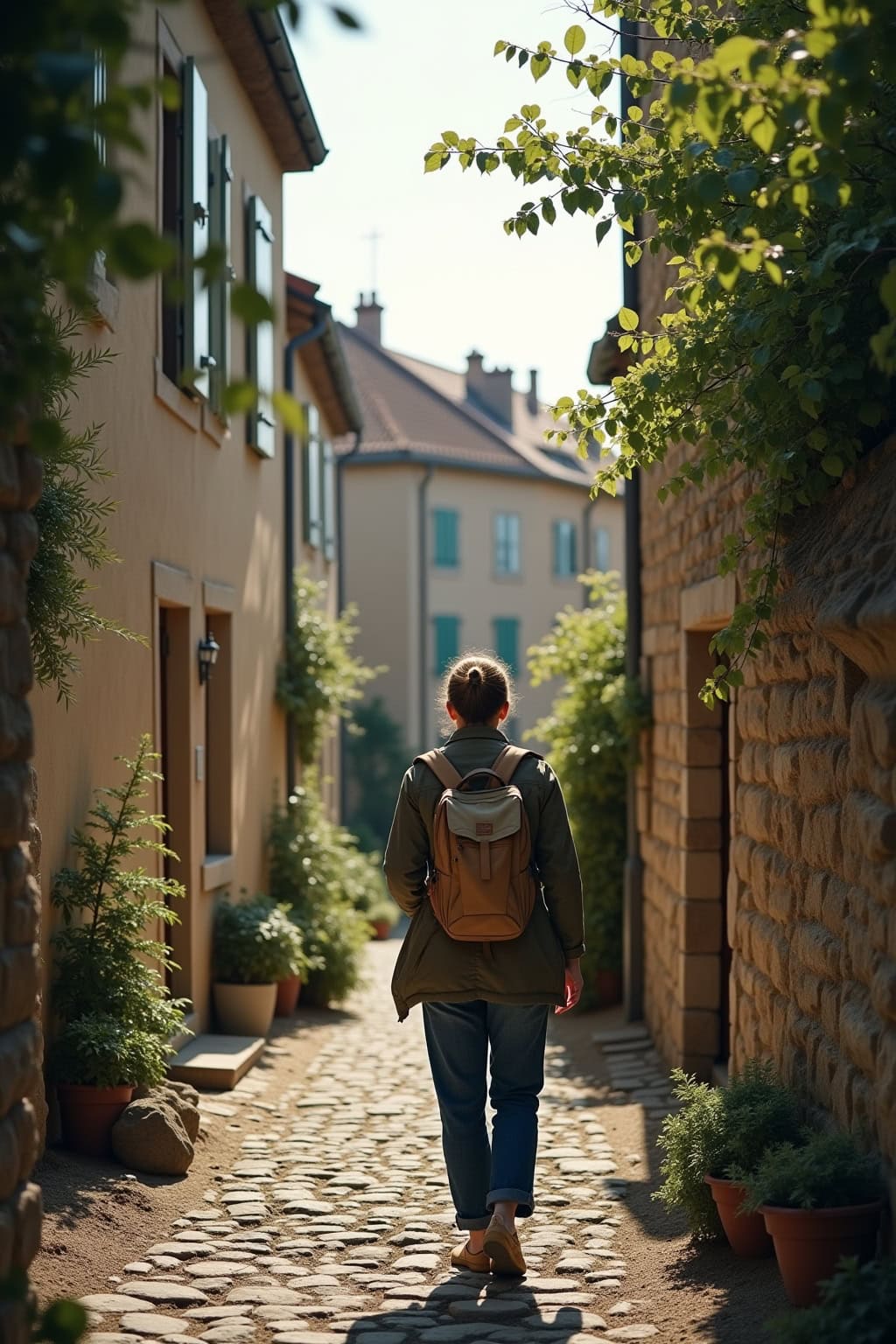 Historische Altstadt mit Kirche, charmante Gassen, gemütliche Atmosphäre.