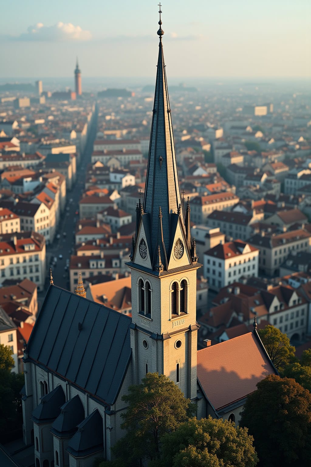 Historische Kirche im Zentrum mit imposanter gotischer Architektur.