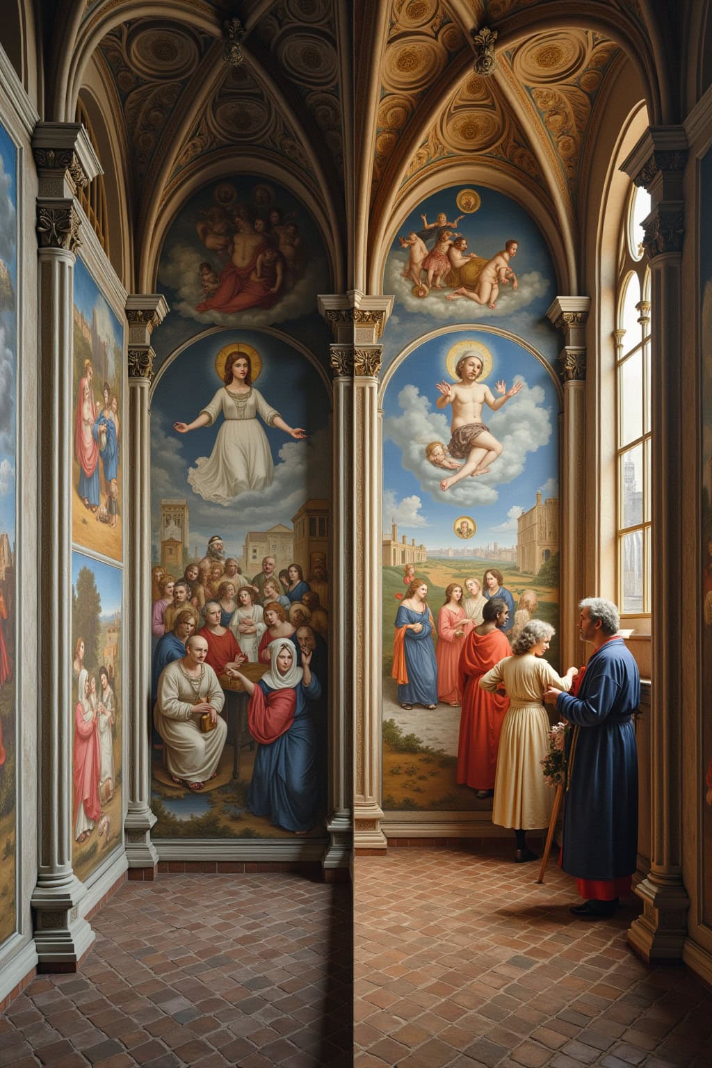 Historische Kirche mit bedeutender Kunst in der Altstadt.