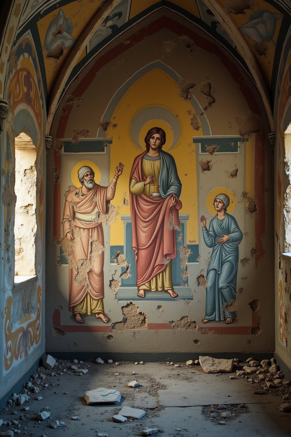 Hauptschlüsselwörter: Altstadt, Kirche, kunstvolle Wandmalerei.