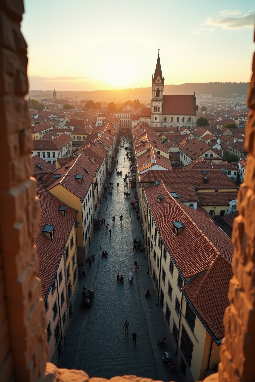 Kirchturm Aussicht Altstadt im Überblick
