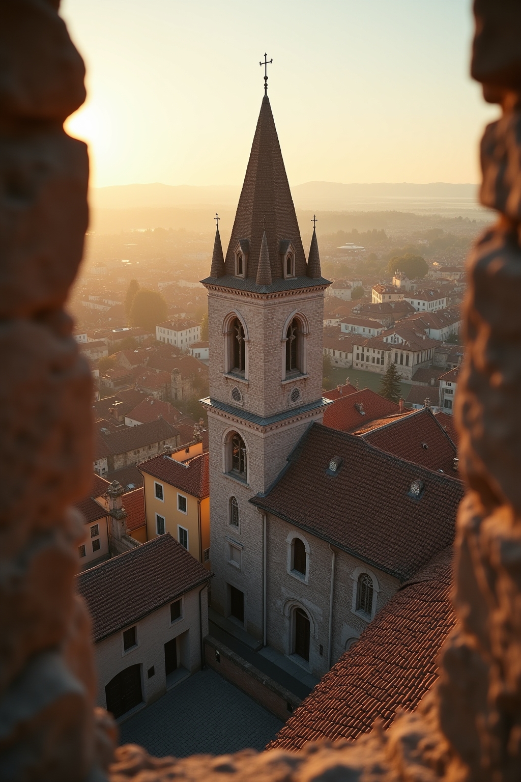 Kirchturm Aussicht Altstadt im Überblick