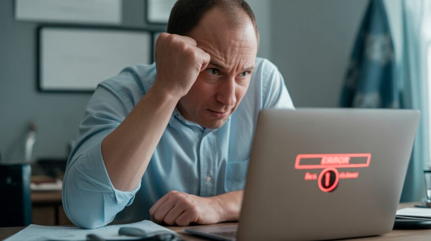 Technischer Fehler im Laptop.