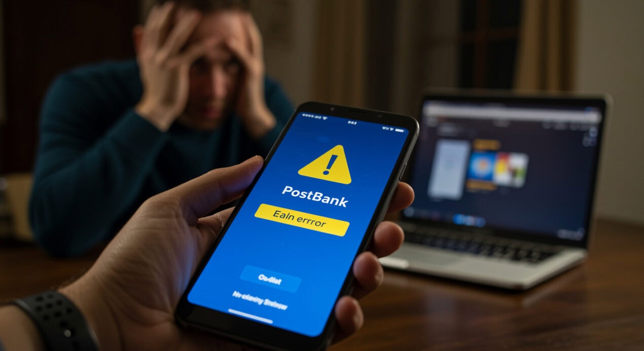 Fehlerhafte Online-Übertragung der PostBank auf Smartphone, Unsicherheit beim Nutzer.